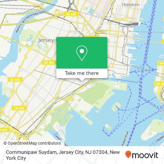 Mapa de Communipaw Suydam, Jersey City, NJ 07304