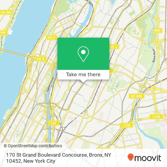 170 St Grand Boulevard Concourse, Bronx, NY 10452 map