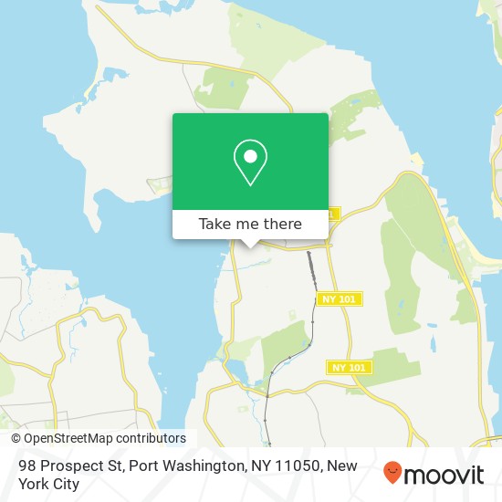 Mapa de 98 Prospect St, Port Washington, NY 11050