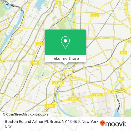 Boston Rd and Arthur Pl, Bronx, NY 10460 map