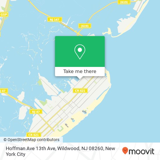 Hoffman Ave 13th Ave, Wildwood, NJ 08260 map
