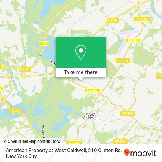 Mapa de American Property at West Caldwell, 210 Clinton Rd