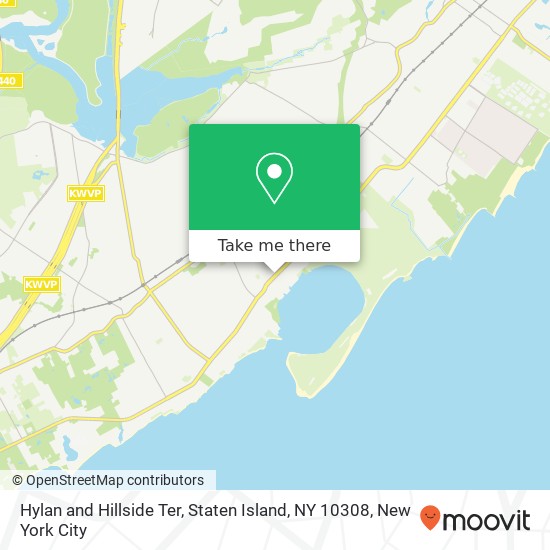Hylan and Hillside Ter, Staten Island, NY 10308 map
