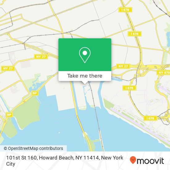 Mapa de 101st St 160, Howard Beach, NY 11414