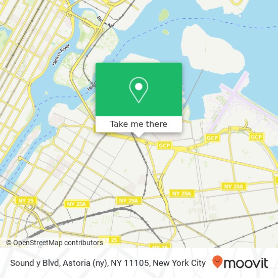 Mapa de Sound y Blvd, Astoria (ny), NY 11105