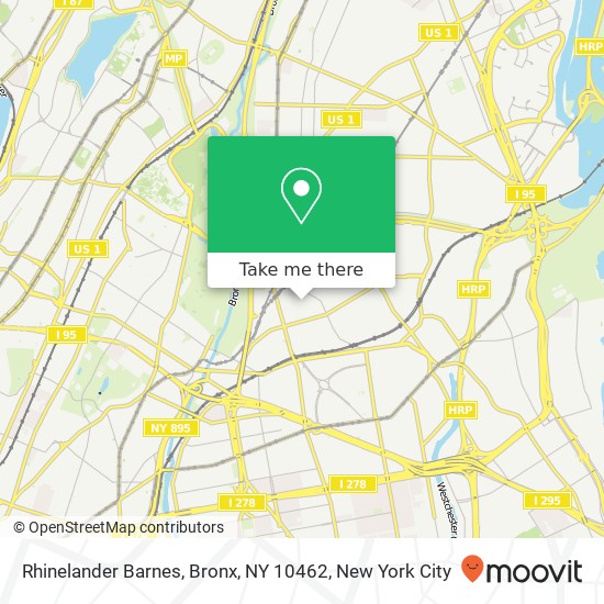 Mapa de Rhinelander Barnes, Bronx, NY 10462