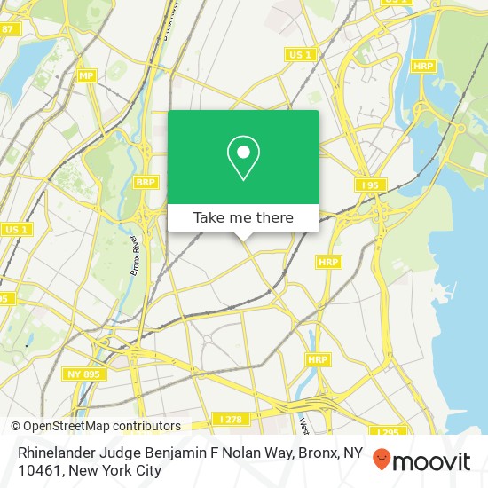 Mapa de Rhinelander Judge Benjamin F Nolan Way, Bronx, NY 10461