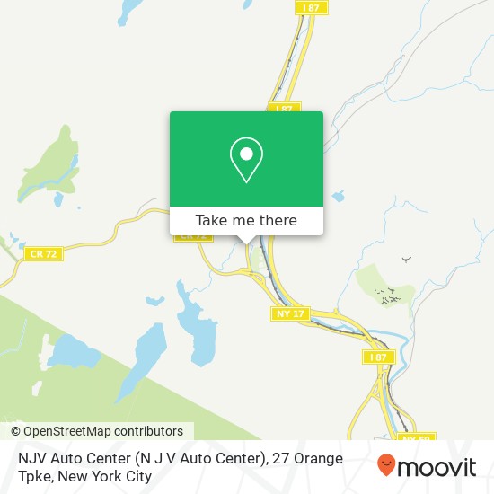 Mapa de NJV Auto Center (N J V Auto Center), 27 Orange Tpke