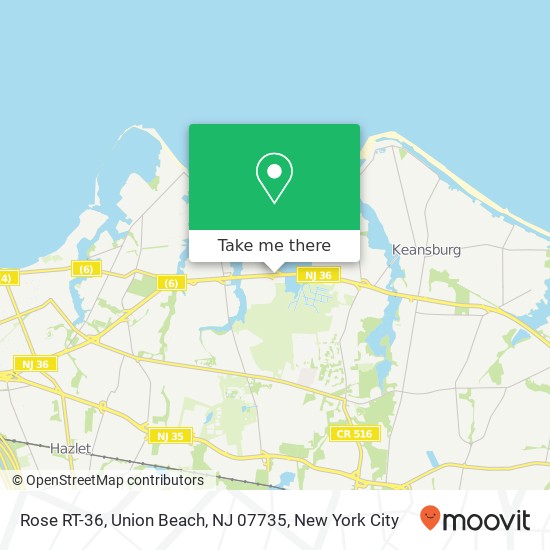 Rose RT-36, Union Beach, NJ 07735 map