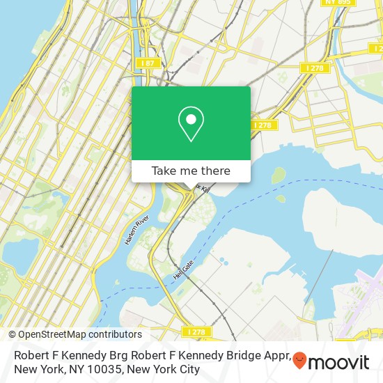 Mapa de Robert F Kennedy Brg Robert F Kennedy Bridge Appr, New York, NY 10035