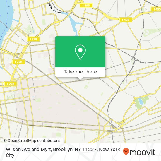 Wilson Ave and Myrt, Brooklyn, NY 11237 map