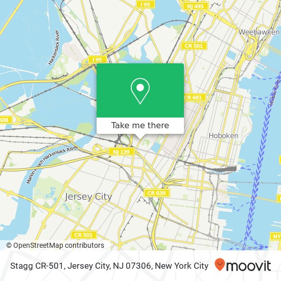 Mapa de Stagg CR-501, Jersey City, NJ 07306