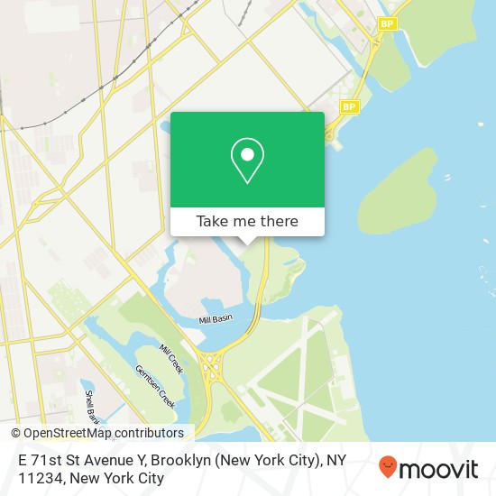 Mapa de E 71st St Avenue Y, Brooklyn (New York City), NY 11234