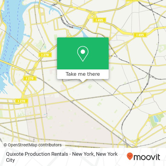 Quixote Production Rentals - New York map