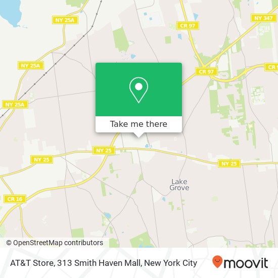 AT&T Store, 313 Smith Haven Mall map