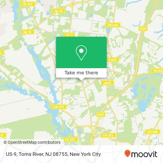 US-9, Toms River, NJ 08755 map