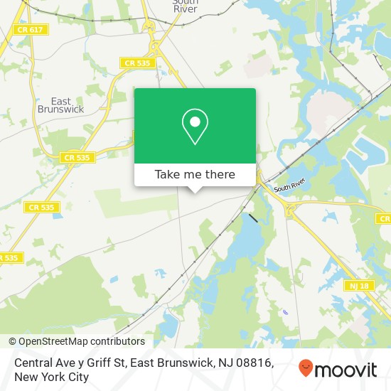 Central Ave y Griff St, East Brunswick, NJ 08816 map