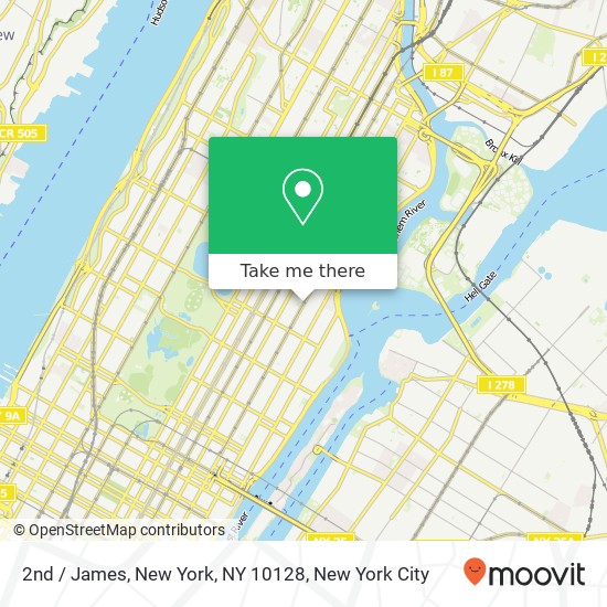 Mapa de 2nd / James, New York, NY 10128