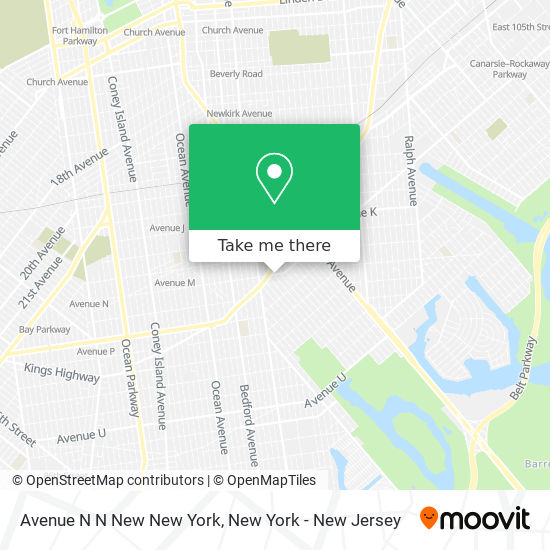 Avenue N N New New York map