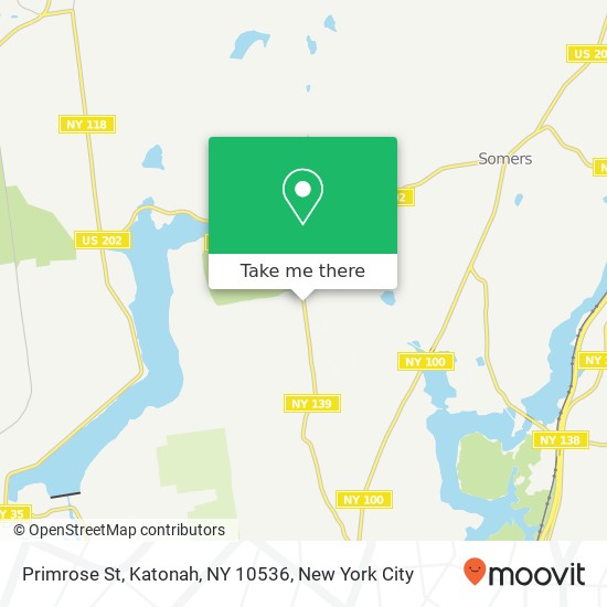 Mapa de Primrose St, Katonah, NY 10536
