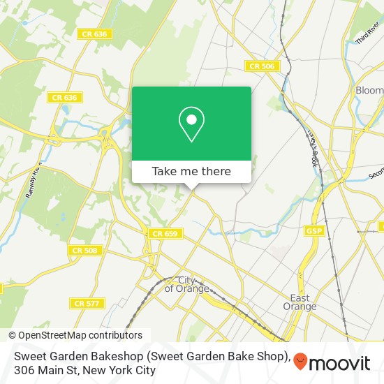 Mapa de Sweet Garden Bakeshop (Sweet Garden Bake Shop), 306 Main St
