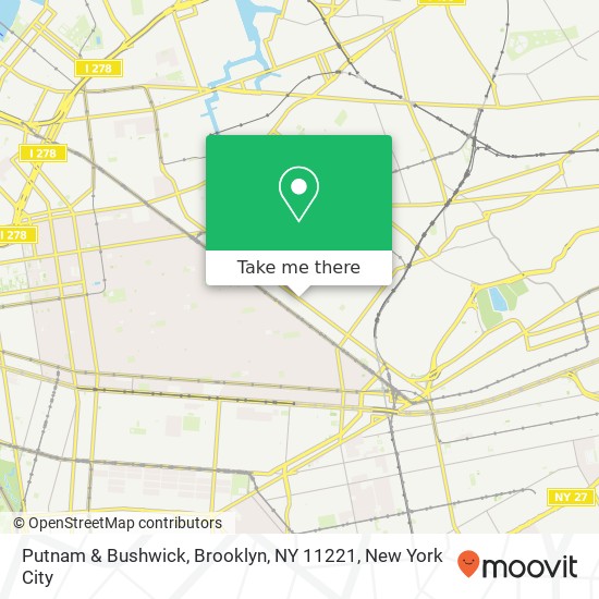 Mapa de Putnam & Bushwick, Brooklyn, NY 11221