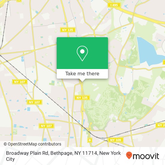 Mapa de Broadway Plain Rd, Bethpage, NY 11714