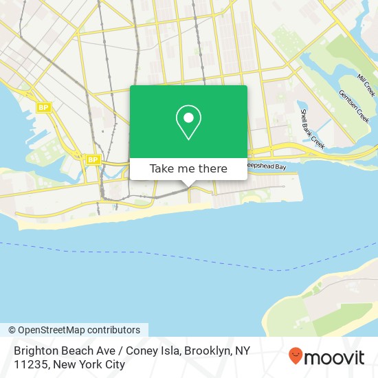 Mapa de Brighton Beach Ave / Coney Isla, Brooklyn, NY 11235