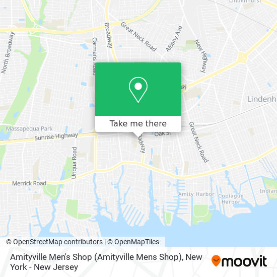 Amityville Men's Shop (Amityville Mens Shop) map