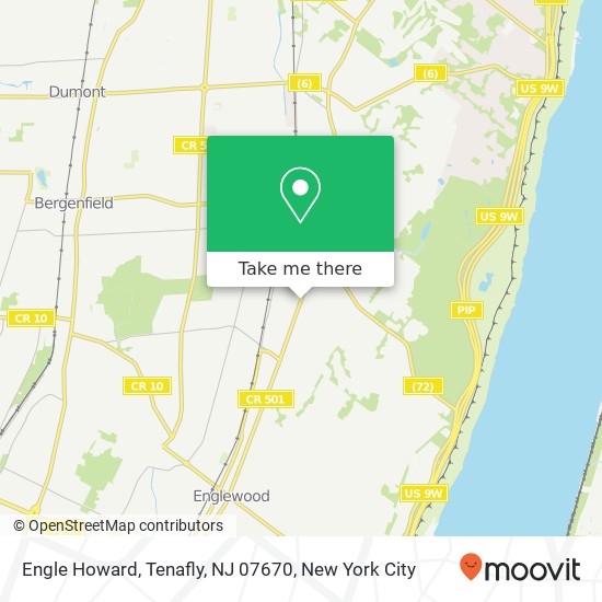 Mapa de Engle Howard, Tenafly, NJ 07670