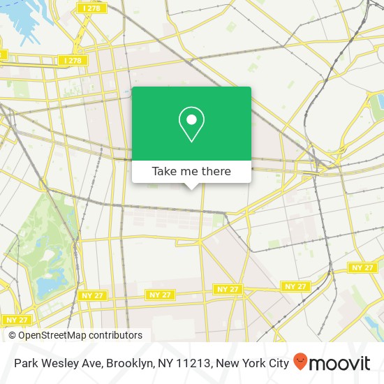 Park Wesley Ave, Brooklyn, NY 11213 map