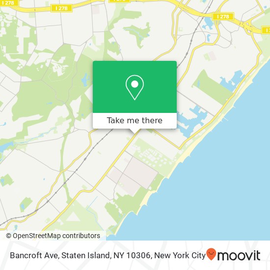 Mapa de Bancroft Ave, Staten Island, NY 10306