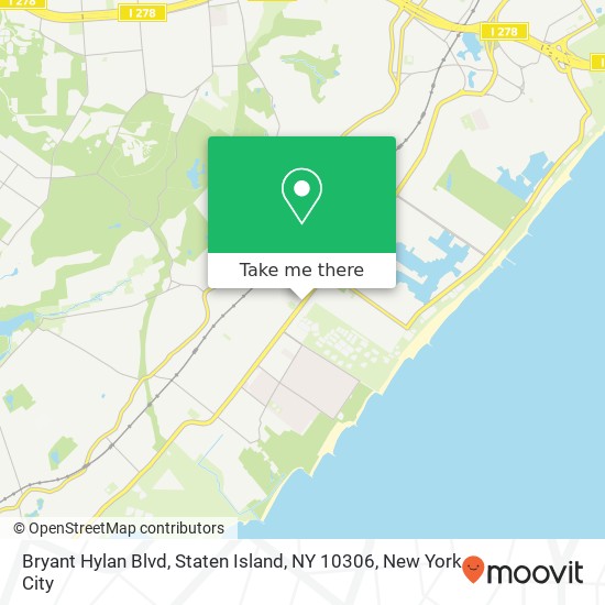 Mapa de Bryant Hylan Blvd, Staten Island, NY 10306