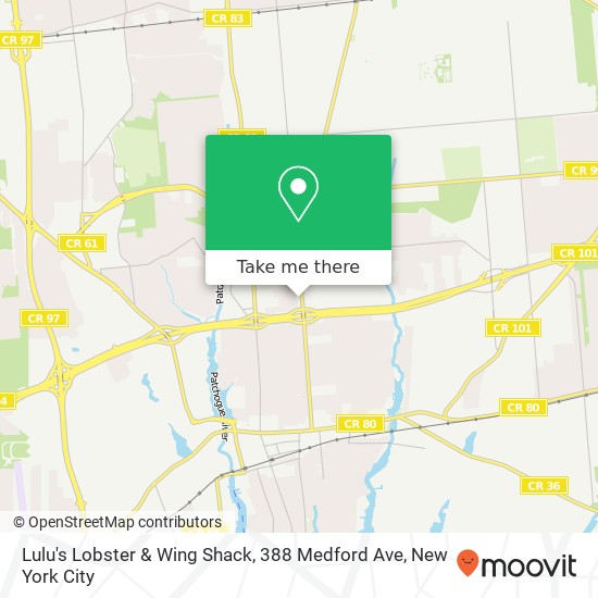 Lulu's Lobster & Wing Shack, 388 Medford Ave map