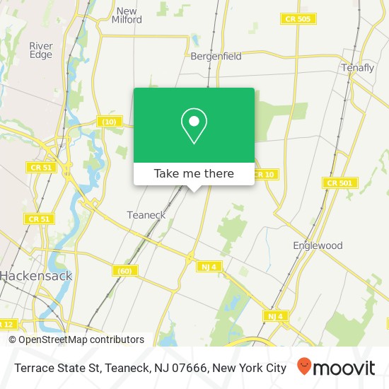 Mapa de Terrace State St, Teaneck, NJ 07666