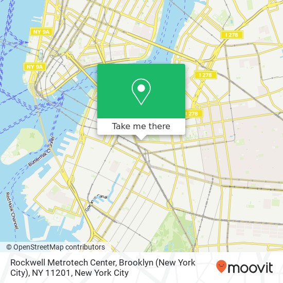 Mapa de Rockwell Metrotech Center, Brooklyn (New York City), NY 11201