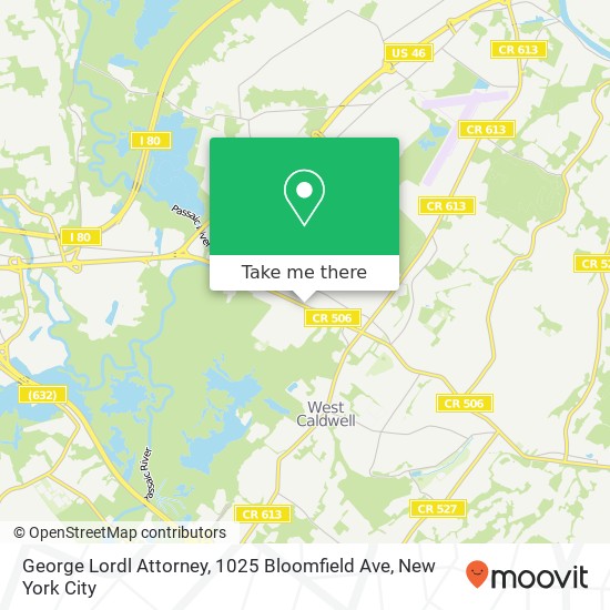 Mapa de George Lordl Attorney, 1025 Bloomfield Ave