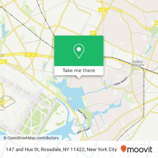 Mapa de 147 and Hux St, Rosedale, NY 11422