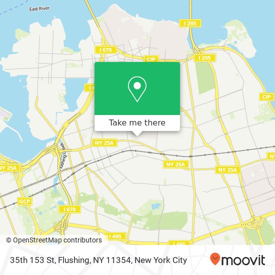 Mapa de 35th 153 St, Flushing, NY 11354