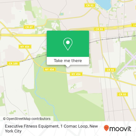 Mapa de Executive Fitness Equipment, 1 Comac Loop