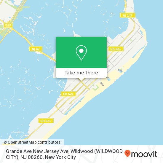 Grande Ave New Jersey Ave, Wildwood (WILDWOOD CITY), NJ 08260 map