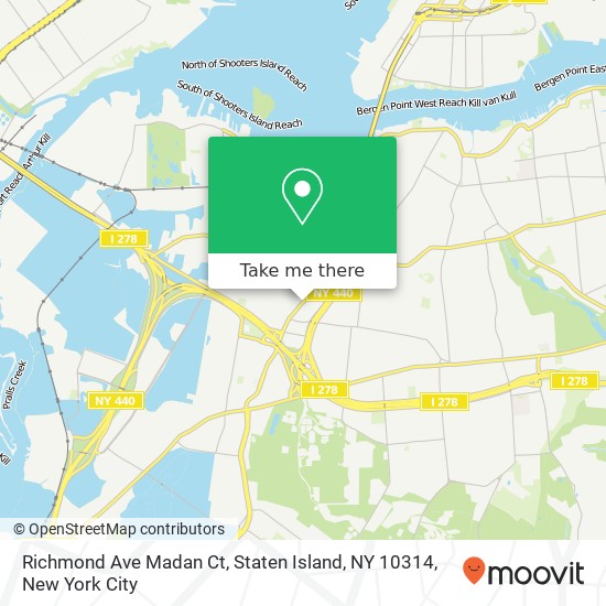 Mapa de Richmond Ave Madan Ct, Staten Island, NY 10314