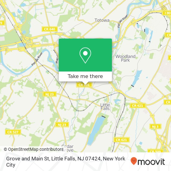 Mapa de Grove and Main St, Little Falls, NJ 07424