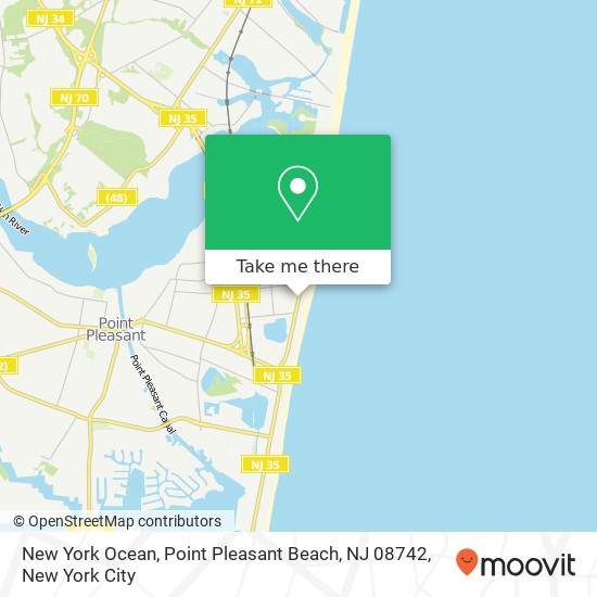 New York Ocean, Point Pleasant Beach, NJ 08742 map