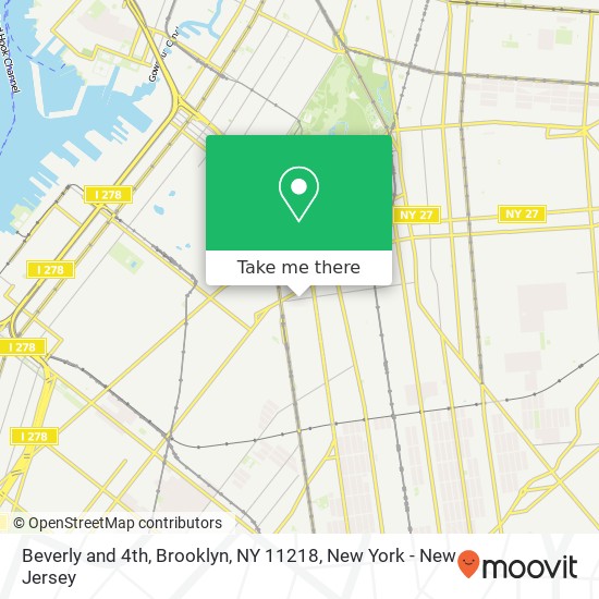 Mapa de Beverly and 4th, Brooklyn, NY 11218