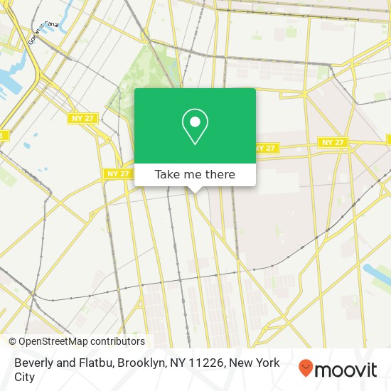 Mapa de Beverly and Flatbu, Brooklyn, NY 11226