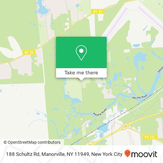 Mapa de 188 Schultz Rd, Manorville, NY 11949
