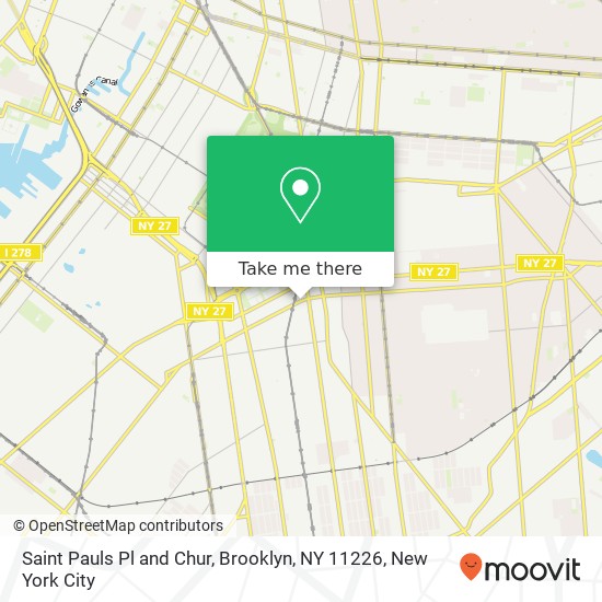 Saint Pauls Pl and Chur, Brooklyn, NY 11226 map