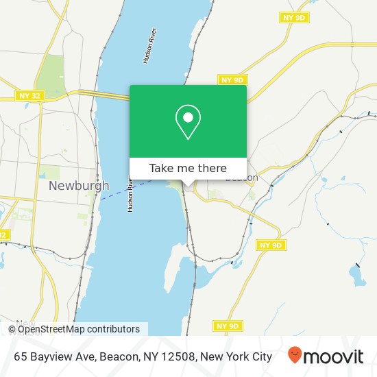 Mapa de 65 Bayview Ave, Beacon, NY 12508