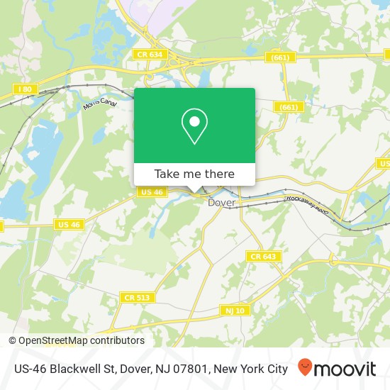 Mapa de US-46 Blackwell St, Dover, NJ 07801